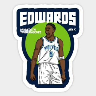 Anthony Edwards Comic Style Art Sticker